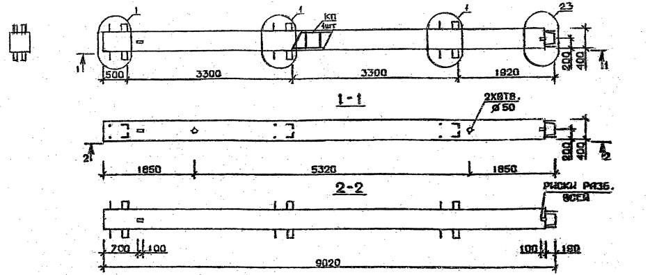 Колонна 1КВ 33.90-4-с Серия 1.020.1-2с/89